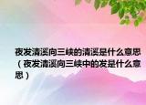 夜发清溪向三峡的清溪是什么意思（夜发清溪向三峡中的发是什么意思）