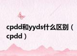 cpdd和yyds什么区别（cpdd）