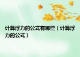 计算浮力的公式有哪些（计算浮力的公式）