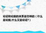 论证和论据的关系是怎样的（什么是论据,什么又是论证?）