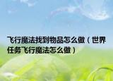 飞行魔法找到物品怎么做（世界任务飞行魔法怎么做）