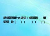 赴组词组什么词语（组词语      组词语  赴（    ）（      ）（    ））