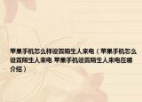 苹果手机怎么样设置陌生人来电（苹果手机怎么设置陌生人来电 苹果手机设置陌生人来电在哪介绍）