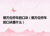 侧方位停车的口诀（侧方位停车的口诀是什么）