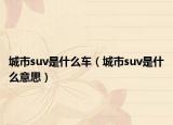 城市suv是什么车（城市suv是什么意思）