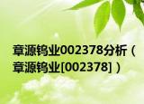 章源钨业002378分析（章源钨业[002378]）