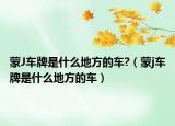 蒙J车牌是什么地方的车?（蒙j车牌是什么地方的车）