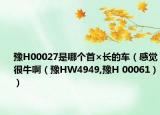 豫H00027是哪个首×长的车（感觉很牛啊（豫HW4949,豫H 00061））