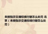 未按指示交通标线行驶怎么处罚 北京（未按指示交通标线行驶怎么处罚）