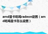 amd显卡吃鸡radeon设置（amd吃鸡显卡怎么设置）
