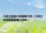 八拜之交的八拜是哪八拜（八拜之交你知道是哪八拜吗）
