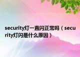 security灯一直闪正常吗（security灯闪是什么原因）