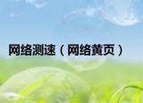 网络测速（网络黄页）