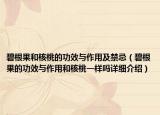碧根果和核桃的功效与作用及禁忌（碧根果的功效与作用和核桃一样吗详细介绍）