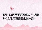 1月~12月用英语怎么说?（月数1~12月,用英语怎么说一月）