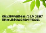 接触过健康码是黄色的人怎么办（接触了黄码的人健康码会变黄色吗详细介绍）