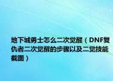 地下城勇士怎么二次觉醒（DNF复仇者二次觉醒的步骤以及二觉技能截图）