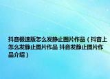 抖音极速版怎么发静止图片作品（抖音上怎么发静止图片作品 抖音发静止图片作品介绍）