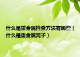 什么是重金属检查方法有哪些（什么是重金属离子）
