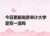 今日更新南京审计大学是双一流吗