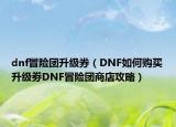dnf冒险团升级券（DNF如何购买升级劵DNF冒险团商店攻略）