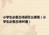 小学生必备古诗词怎么使用（小学生必备古诗80首）