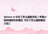 iphone xr卡住了怎么强制关机（苹果xr如何强制关机重启 卡住了怎么强制重启介绍）