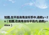 如图,在平面直角坐标系中,函数y=2x（如图,在直角坐标平面内,函数y=mxx）