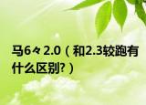 马6々2.0（和2.3较跑有什么区别?）