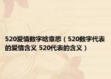 520爱情数字啥意思（520数字代表的爱情含义 520代表的含义）