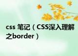 css 笔记（CSS深入理解之border）