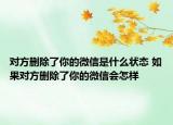 对方删除了你的微信是什么状态 如果对方删除了你的微信会怎样
