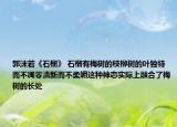 郭沫若《石榴》 石榴有梅树的枝柳树的叶独特而不凋零清新而不柔媚这种神态实际上融合了梅树的长处