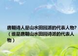 唐朝诗人是山水田园派的代表人物?（谁是唐朝山水田园诗派的代表人物）