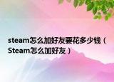 steam怎么加好友要花多少钱（Steam怎么加好友）
