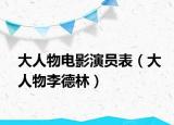 大人物电影演员表（大人物李德林）