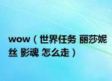 wow（世界任务 丽莎妮丝 影魂 怎么走）
