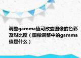 调整gamma值可改变图像的色彩及对比度（图像调整中的gamma值是什么）