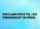 酷狗怎么破解付费音乐下载（如何利用酷狗漏洞免费下载付费歌曲）