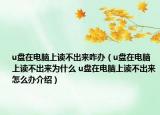 u盘在电脑上读不出来咋办（u盘在电脑上读不出来为什么 u盘在电脑上读不出来怎么办介绍）