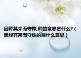 因释其耒而守株,释的意思是什么?（因释其耒而守株的释什么意思）