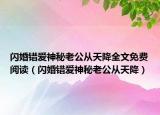 闪婚错爱神秘老公从天降全文免费阅读（闪婚错爱神秘老公从天降）