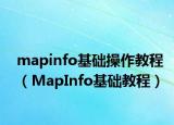 mapinfo基础操作教程（MapInfo基础教程）