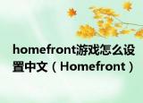 homefront游戏怎么设置中文（Homefront）