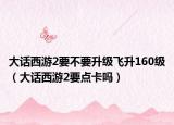 大话西游2要不要升级飞升160级（大话西游2要点卡吗）