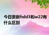 今日更新fold3和w22有什么区别