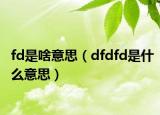 fd是啥意思（dfdfd是什么意思）