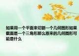 如果用一个平面来切割一个几何图形如果截面是一个三角形那么原来的几何图形可能是什么