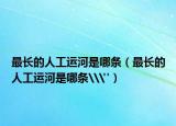 最长的人工运河是哪条（最长的人工运河是哪条\