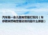 汽车隔一会儿就响警报打双闪（车停着突然响警报还双闪是什么原因）